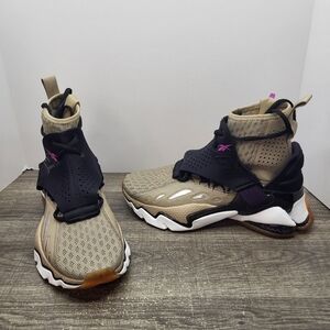 Reebok DMX Elusion 001 FT High Sneakers Tan Black EG1934 Basketball Shoes Sz 7